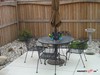 WROUGHT IRON PATIO SET SHOWING FENCE PATIO