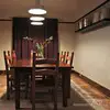 SOLID DINING ROOM TABLE WITH 6 CHAIRS